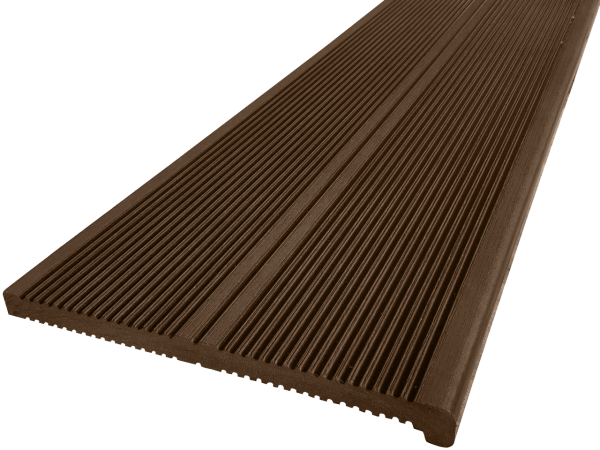 Композитная ступень Darvolex коричневый (полнотелая) 320*20*4000 мм